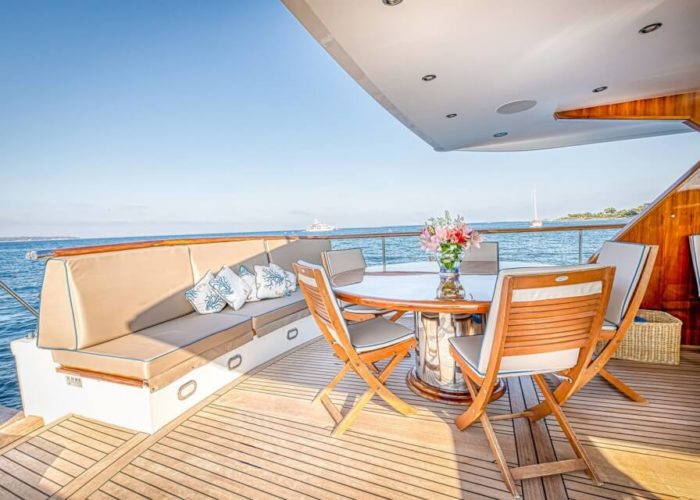 Classic Motor Yacht Chantella Aft Deck