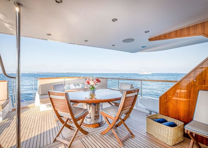 Classic Motor Yacht Chantella Aft Deck