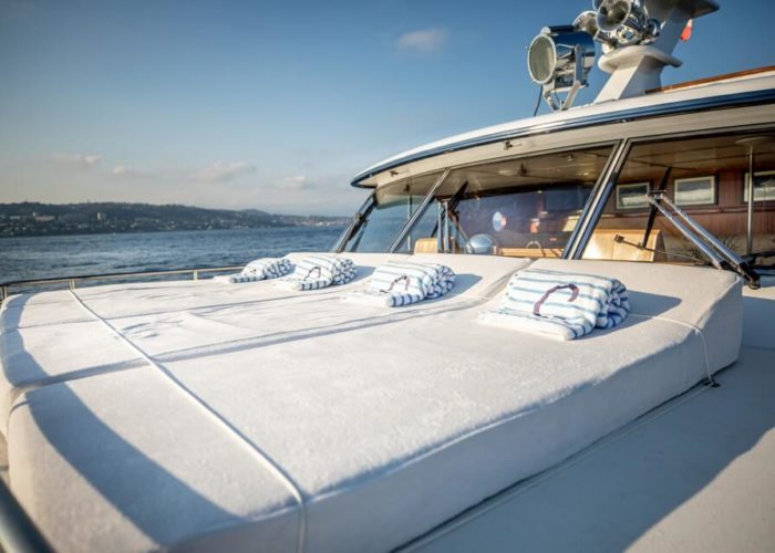 Classic Motor Yacht Chantella Foredeck