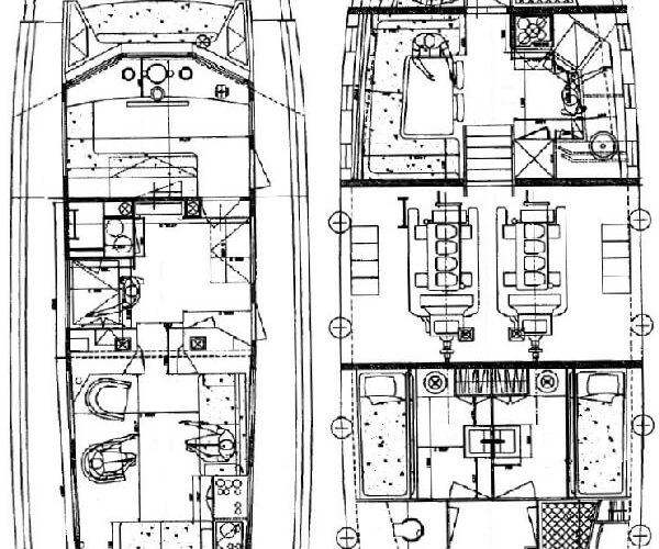 Classic Motor Yacht Noneta Layout