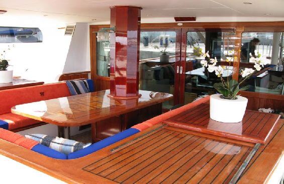 Classic Motor Yacht Polycarpus Deck Saloon