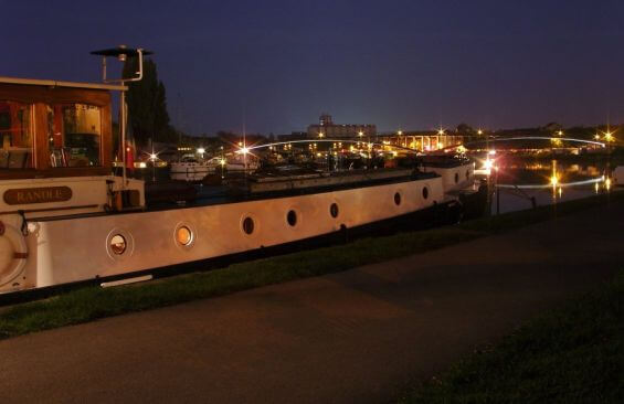 Classic Motor Yacht The Randle At Night