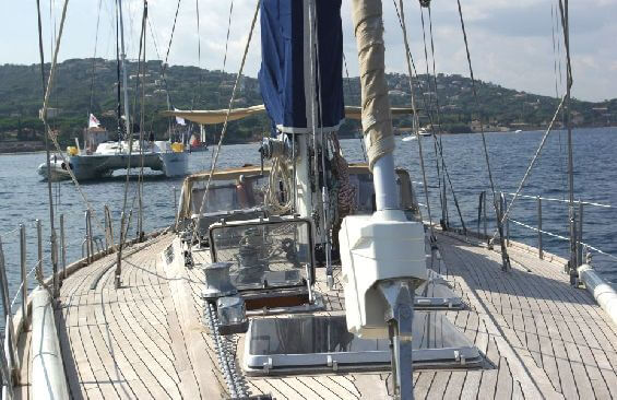 Classic Sailing Yacht Bernic II Foredeck