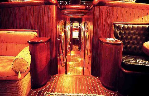 Classic Sailing Yacht Cobra Queen Saloon Looking Aft