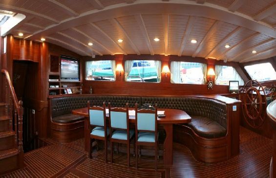 Classic Sailing Yacht Princess Karia II Saloon