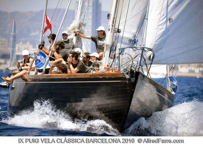 Classic Sailing Yacht Samarkand Racing Action
