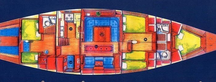 Classic Sailing Yacht Shaitan Layout