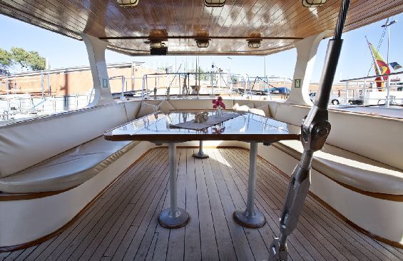 Classic Sailing Yacht Southern Cross Dining On Deck