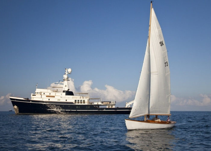 Expedition Vessel Seawolf Anchored