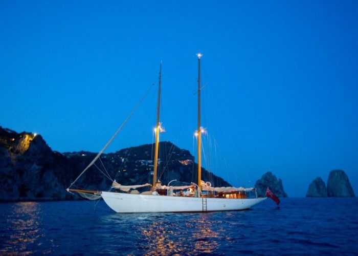 sailing yacht Orianda at anchor