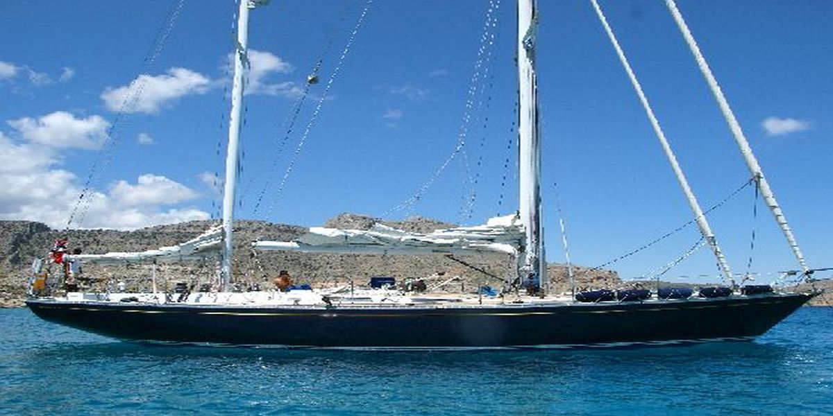 sailing yacht Tangaroa at anchor