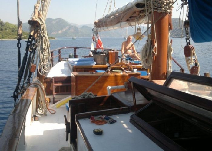 Tall Ship Rhea Starboard Looking Aft