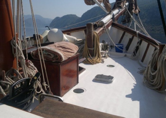 Tall Ship Rhea Starboard Side Looking Forwards