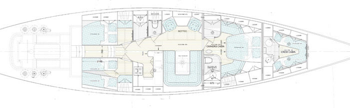 Classic Sailing Yacht Aurelius Layout