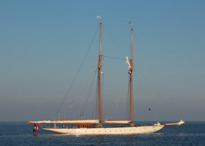 Classic Sailing Yacht Germania Nova At Anchor