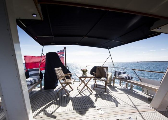 Classic Motor Yacht Rum Jungle Aft Deck