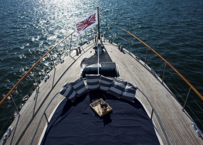 Classic Motor Yacht Rum Jungle Foredeck