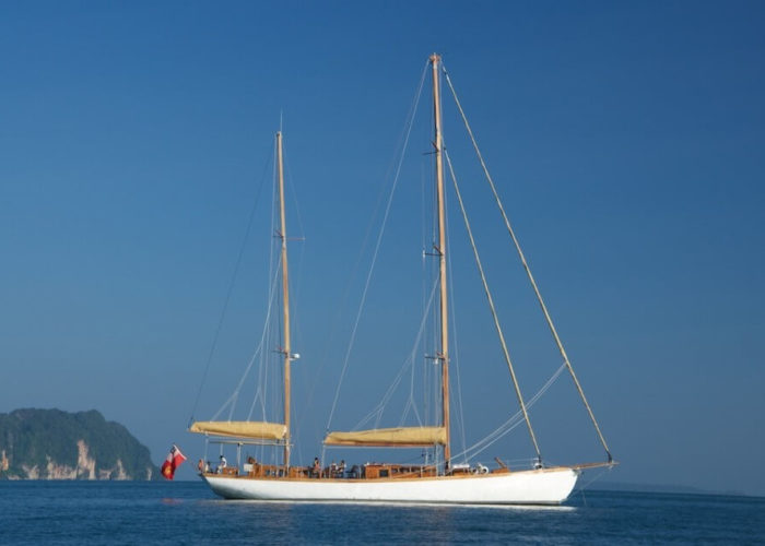 Classic Sailing Yacht Aventure At Anchor