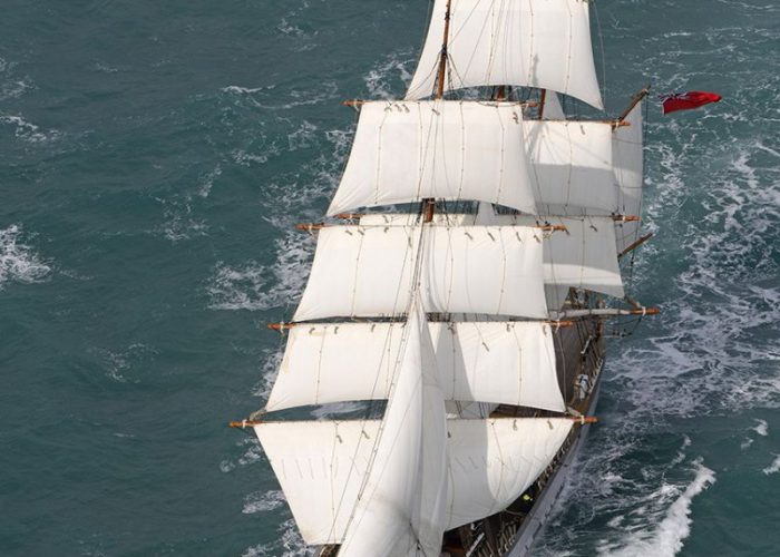 Tall Ship Kaskelot Under Sail