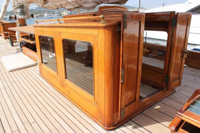Classic Sailing Yacht Gladoris II On Deck