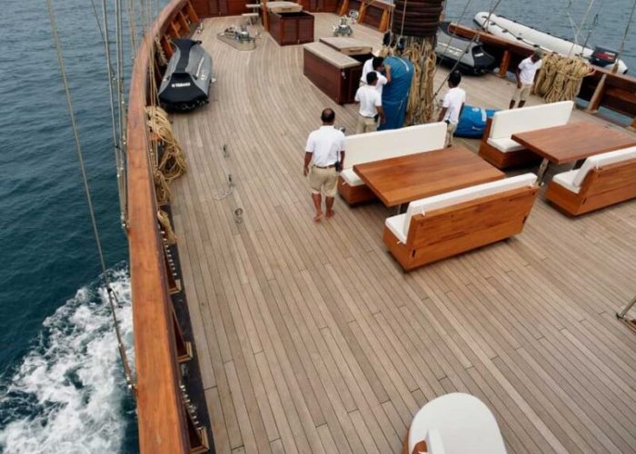 Classic Sailing Yacht Lamima Foredeck