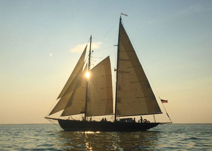 Classic Sailing Yacht When And If Silouette