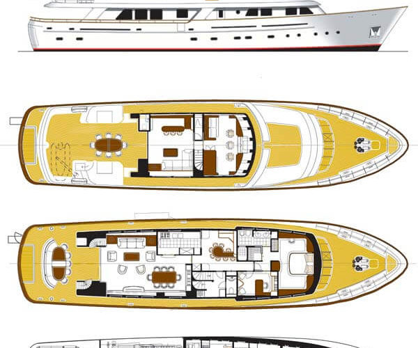 Classic Motor Yacht Cornelia Layout