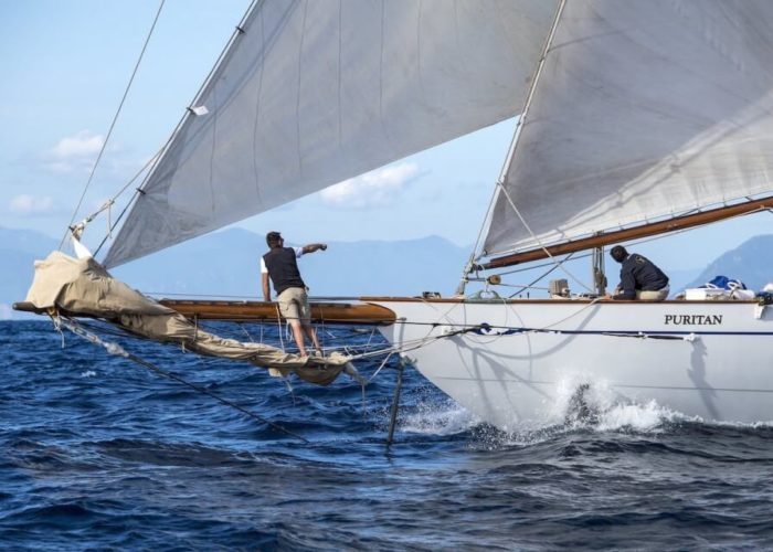 Classic Sailing Yacht Puritan Bowsprit