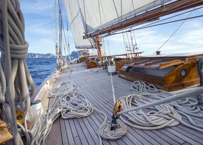 Classic Sailing Yacht Puritan On Deck