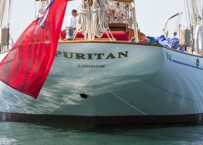 Classic Sailing Yacht Puritan Stern