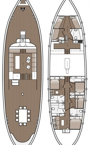 Classic Sailing Yacht Astarte Layout