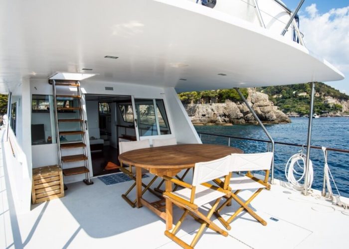 Classic Motor Yacht Bayview On Deck