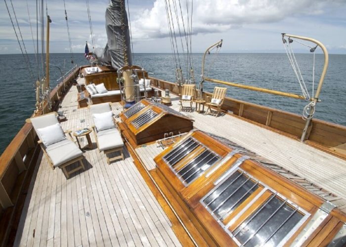 Classic Sailing Yacht Eros Deck