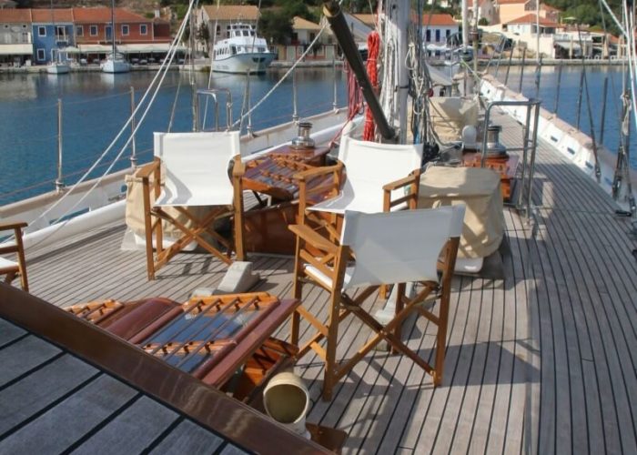 Classic Sailing Yacht Windweaver of Pennington Deck