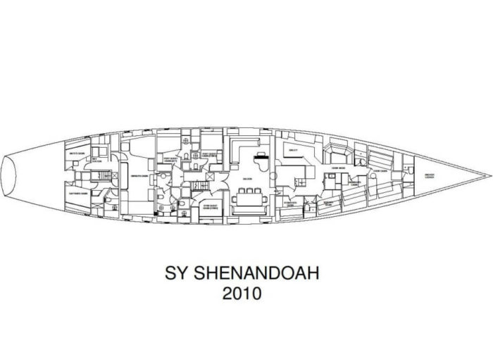 Classic Sailing Yacht Shenandoah Of Sark Layout