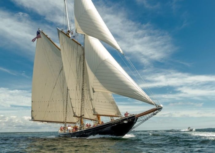 Classic Sailing Yacht Columbia Bow