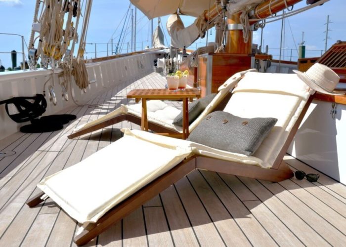 Classic Sailing Yacht Columbia Deck Chairs