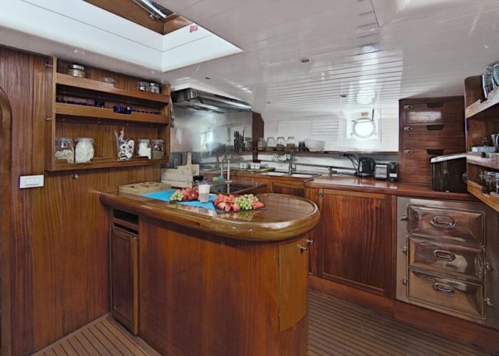 Classic Motor Sailor Yacht Truelove Galley