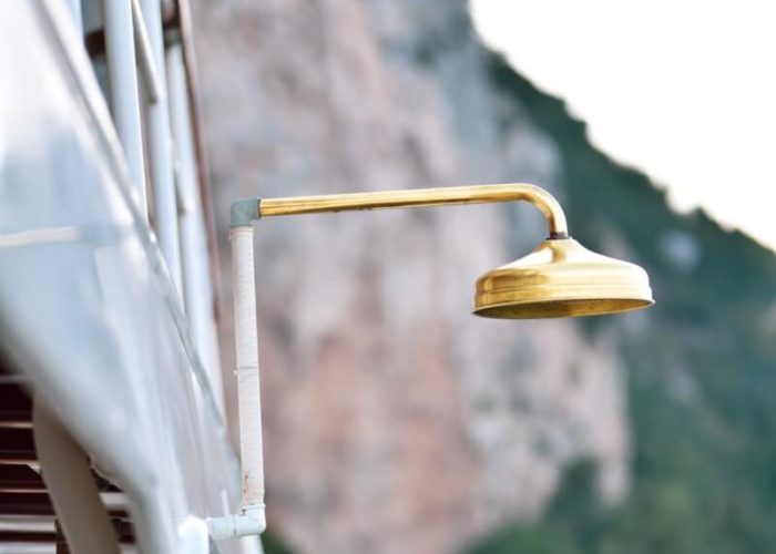 Classic Motor Yacht Entrancer Deck Shower