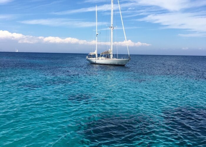 SWAN 65 VENATOR AT ANCHOR